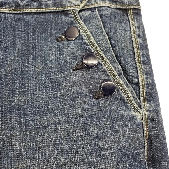 Pilcro Anthropologie Sailor Jeans Slim Straight Ankle Dark Wash Denim - Picture 3 of 10